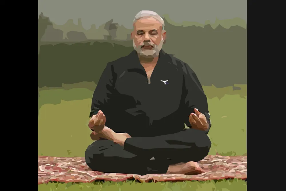 How Narendra Modi goes about meeting Himself!