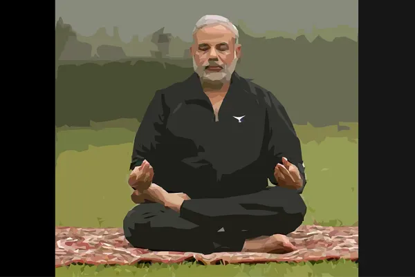 How Narendra Modi goes about meeting Himself!