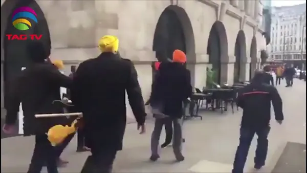 Pro-Khalistani Attack on British Indians outside Indian High Commission London, UK
