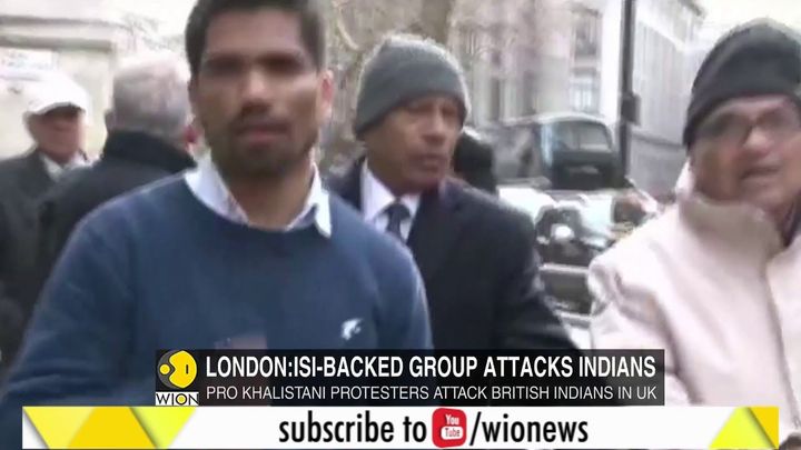 Pro Khalistan protesters attack British Indians
