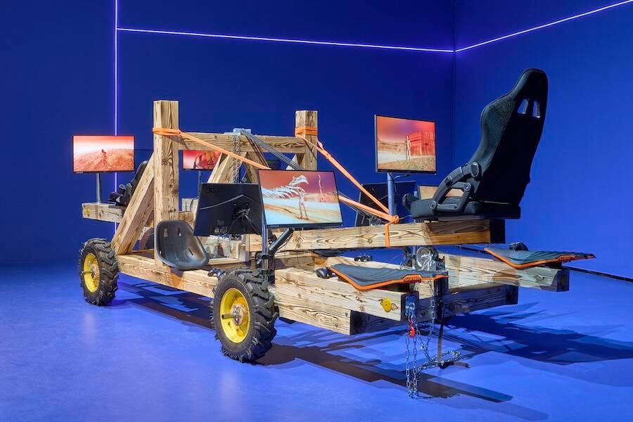 Feral Metaverse installed at Ujazdowski Castle Centre for Contemporary Art in Warsaw