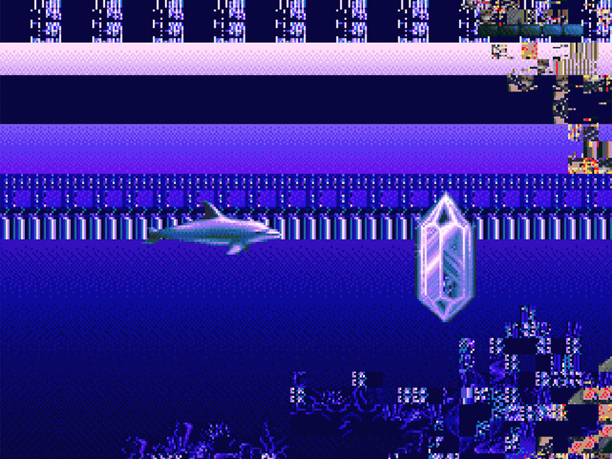 Ecco the Dolphin glitch art