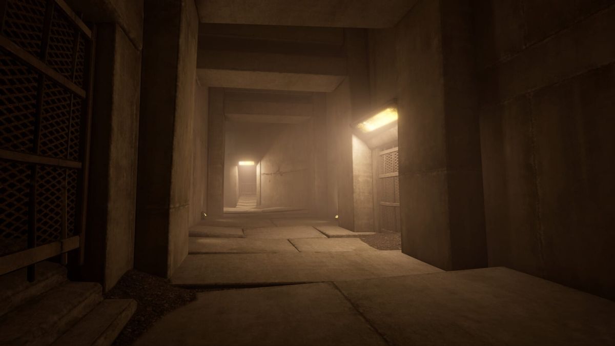 A first-person view of monumental concrete towers in VHOLUME