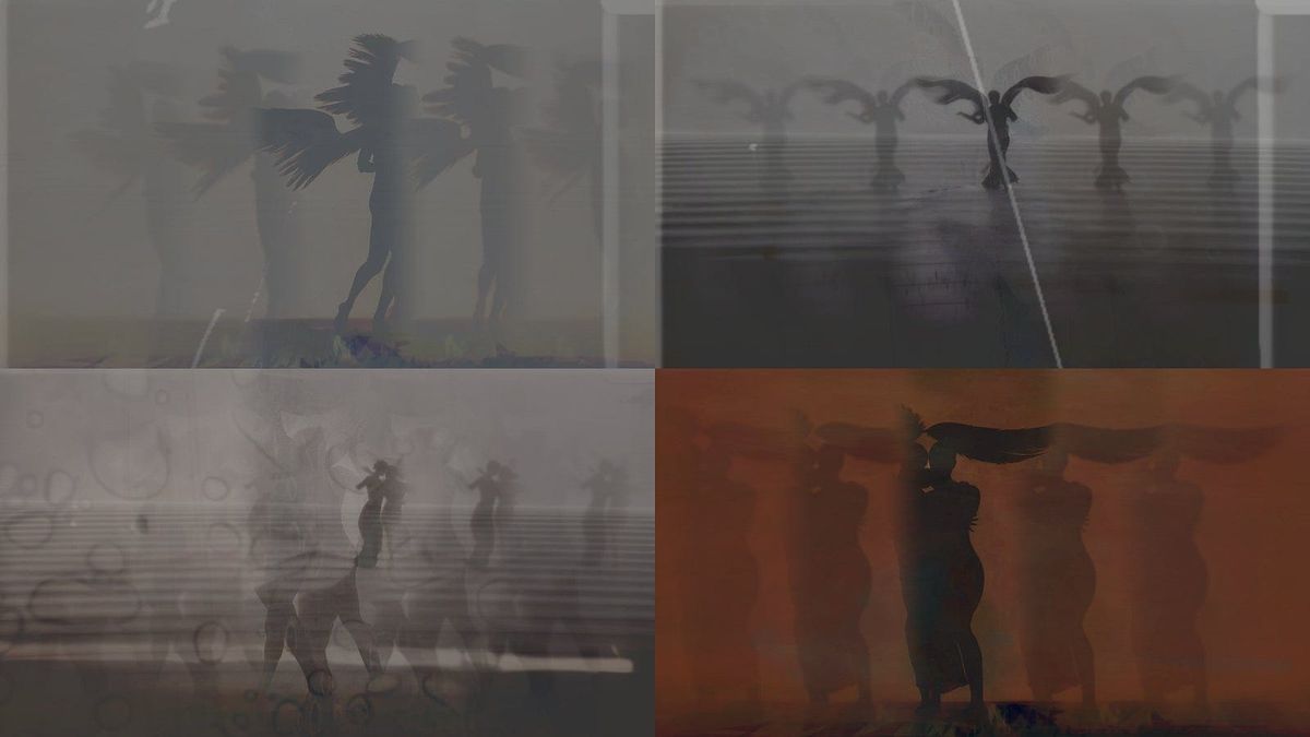 A digital sculpture by Auriea Harvey titled The Dance of Death and Time