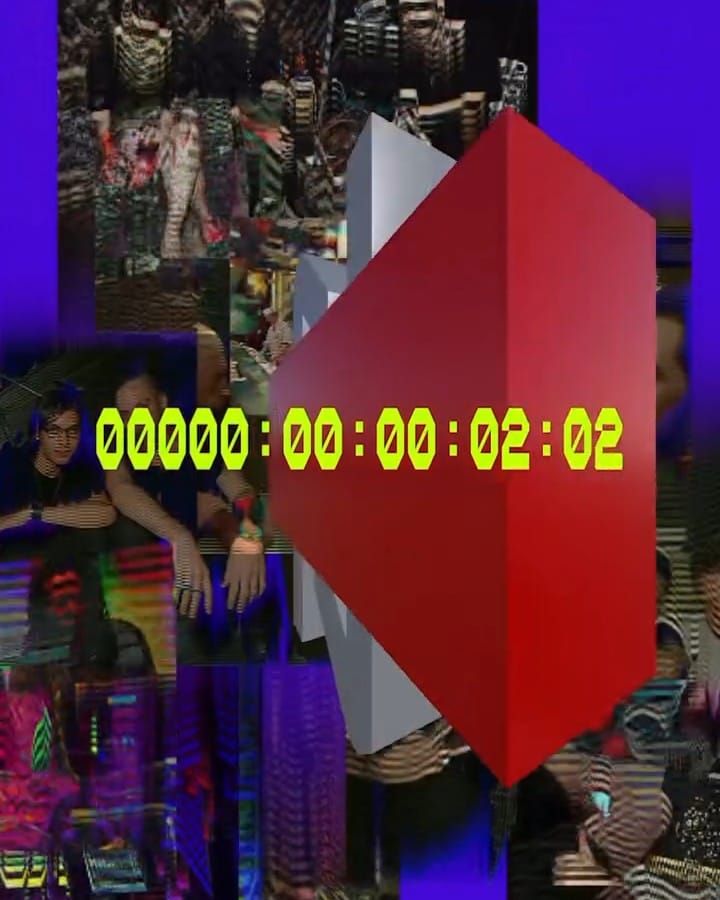 A neon timeline on a purple background with a red diamond and a yellow day counter, from the nullsleep.com launch video.