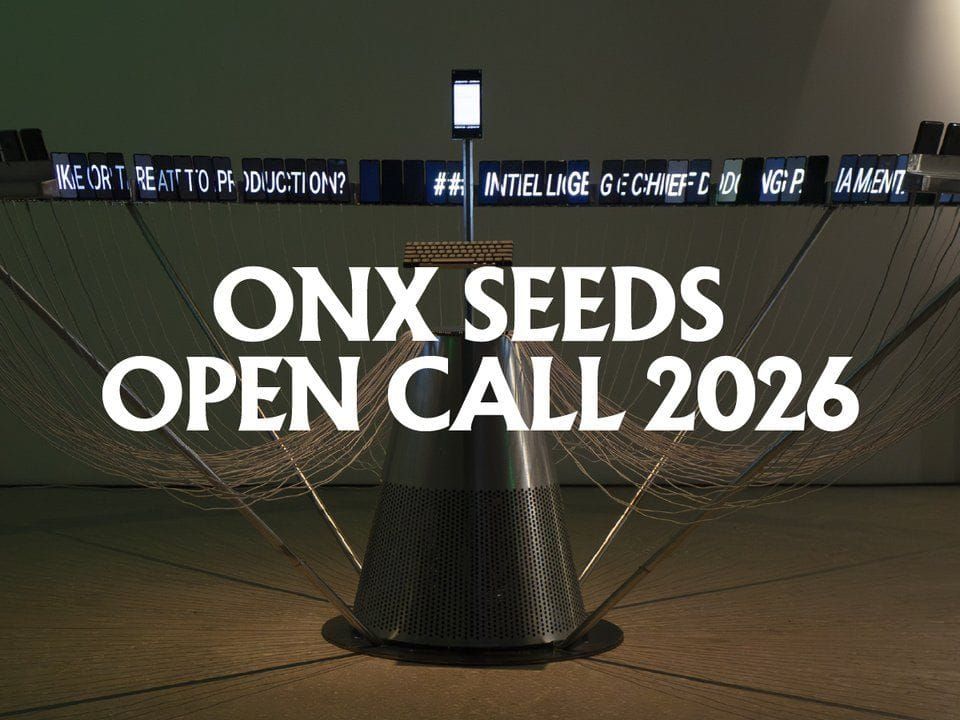 ONX Seeds Open Call 2026 graphic from the Onassis Foundation
