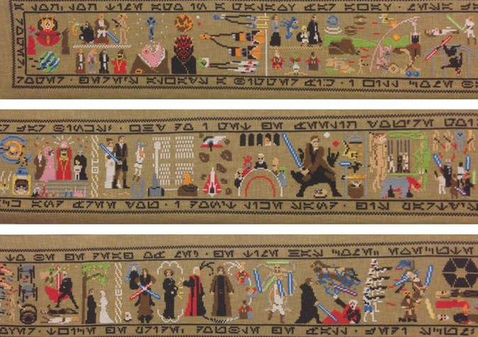 This pixel artist knitted a 30-foot shroud depicting the entire story of Star Wars