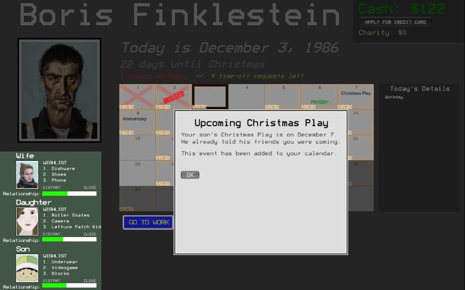 Survive Christmas as a poverty-stricken dad in 33rd Street