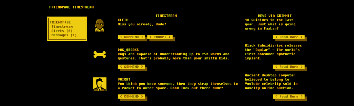 The toxicity and empathy of social media, in videogame form