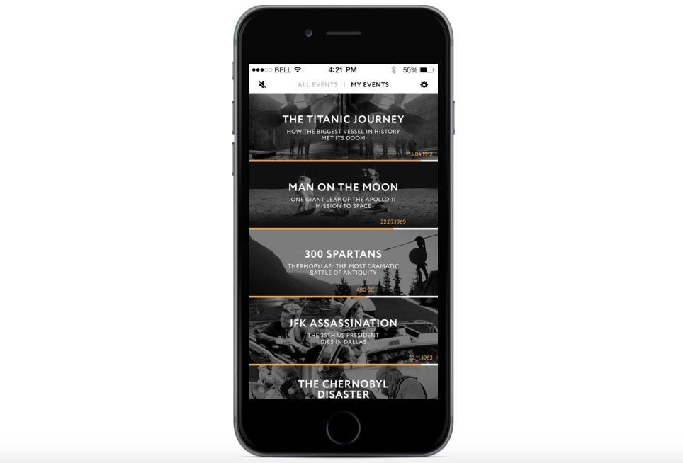 Timebound is a new app that will have you living out history in real time