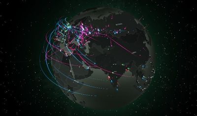 Watch a real-time global mapping of cyber warfare and feel terrified