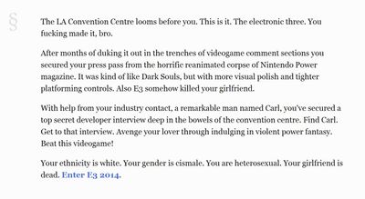 Relive E3 2014’s excess in this gross, caustic videogame