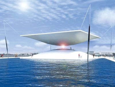 Do not fear the solar-powered hourglass; walk into its glowing eye