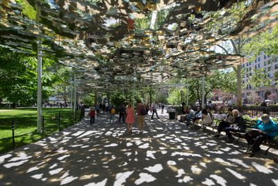 Madison Square Park’s latest trees are mirages made of mirrors and metal