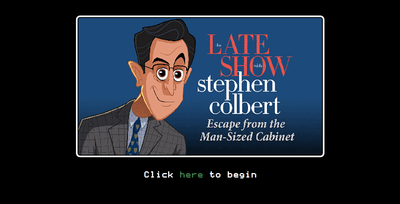 Stephen Colbert’s weird Twine game may double as a map to late night comedy