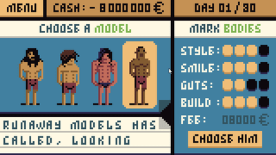 Become the manager of Nice Dudes modeling agency, manage all the nice dudes