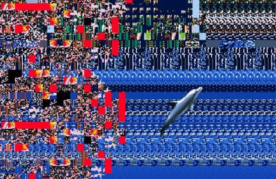 Ecco the Dolphin glitch art is all your vaporwave dreams come true