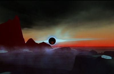 Take in the sights of Trackless’s surreal sci-fi world