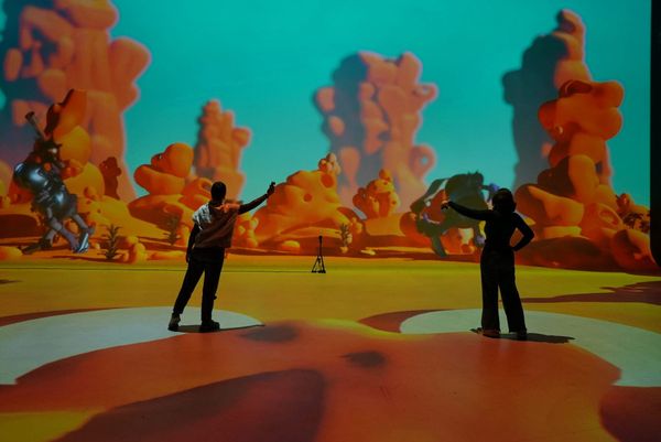 Installation view of Yonk’s Tales of Two at Nxt Museum