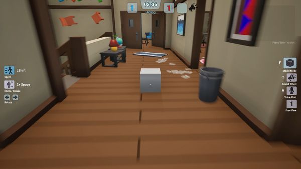 A player using in-game 3D modeling tools to build a disguise in FAKE ME
