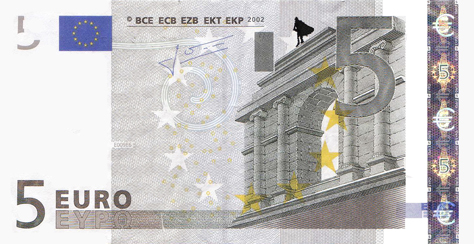 Greek artist draws on Euros to send a message about his country’s plight