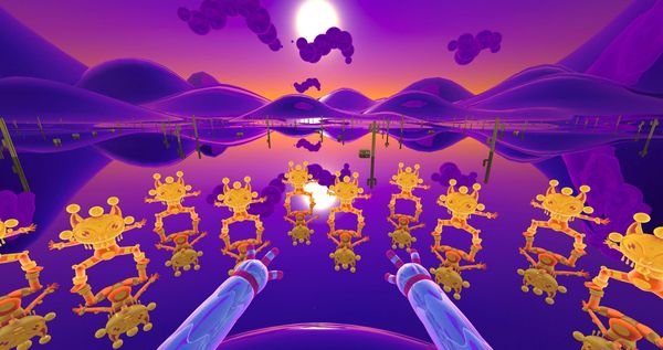 Chrome-tinged cats come to life in this colorful VR music video