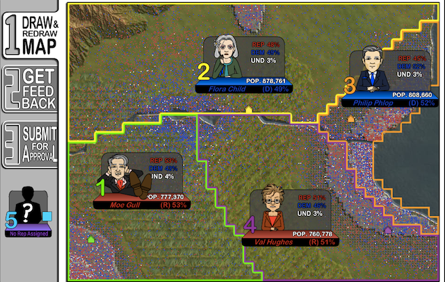 Can a computer game teach the basics of gerrymandering?