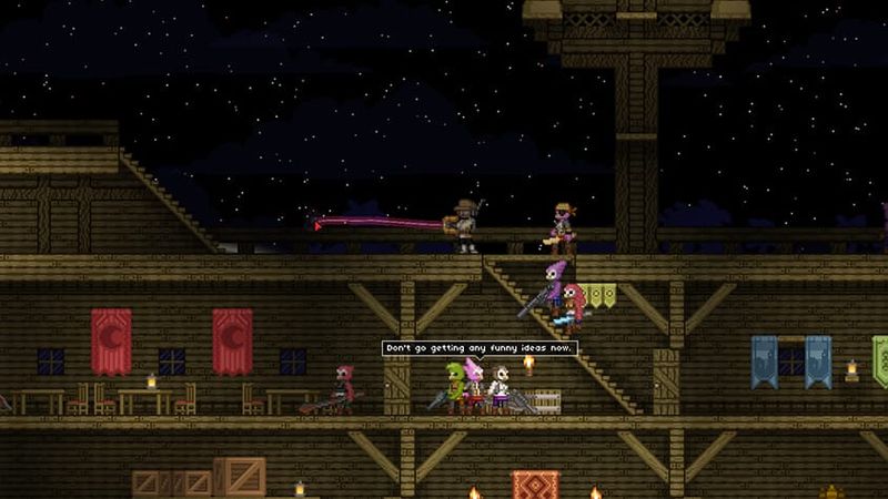Starbound is classic sci-fi, meaning: violent as hell