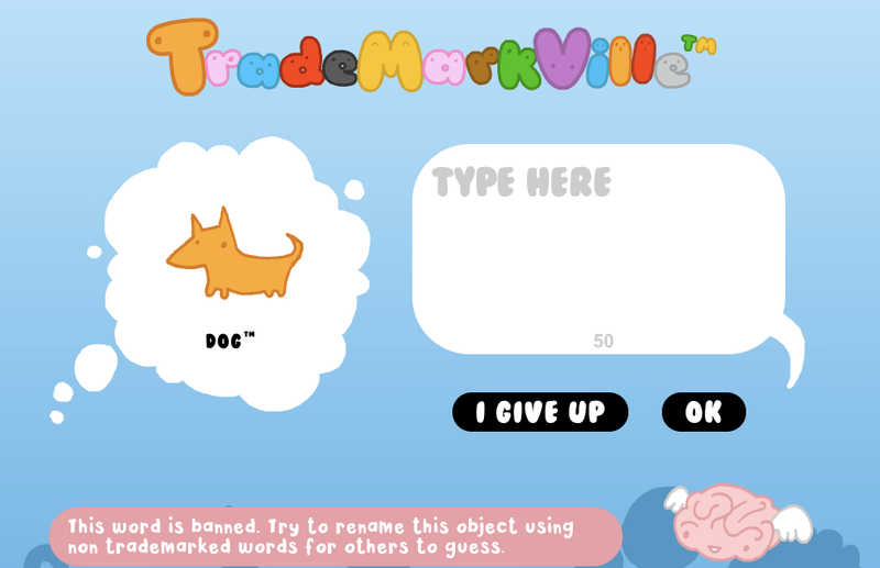 TradeMarkVille imagines a world where all common words are trademarked