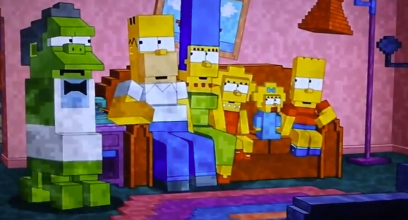 Minecraft gets a Simpsons intro. What’s next, Notch on MTV Spring Break?