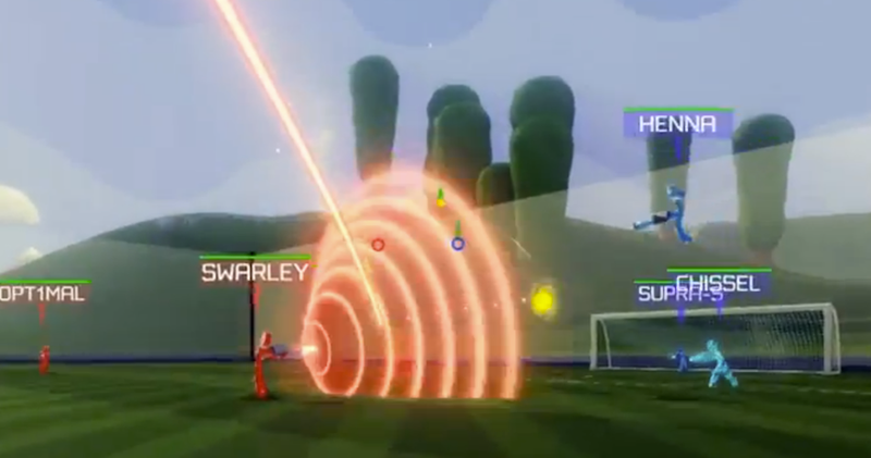 Oh look, a soccer videogame with guns