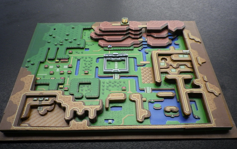 Because who doesn’t need Link to the Past’s overworld crafted in paper
