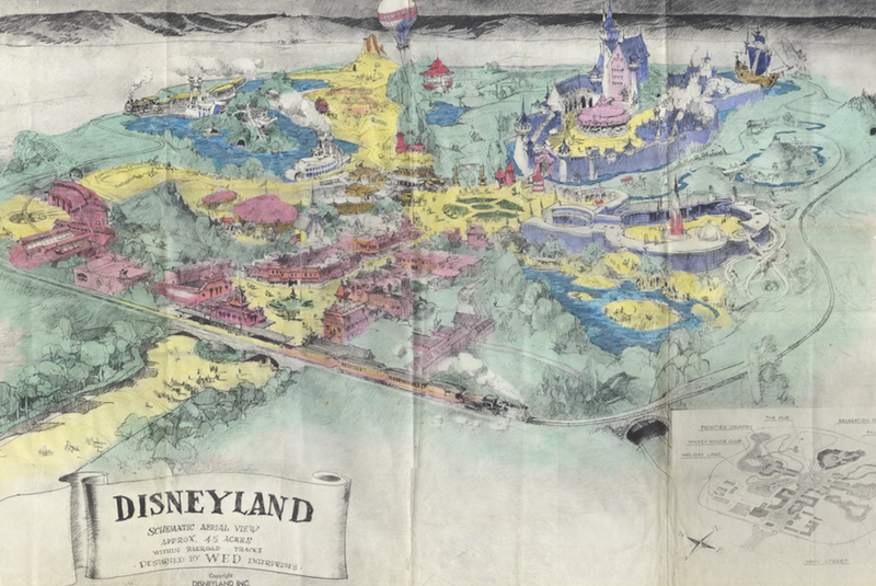 Fantastic drawings of Walt’s original, utopian vision for Disneyland