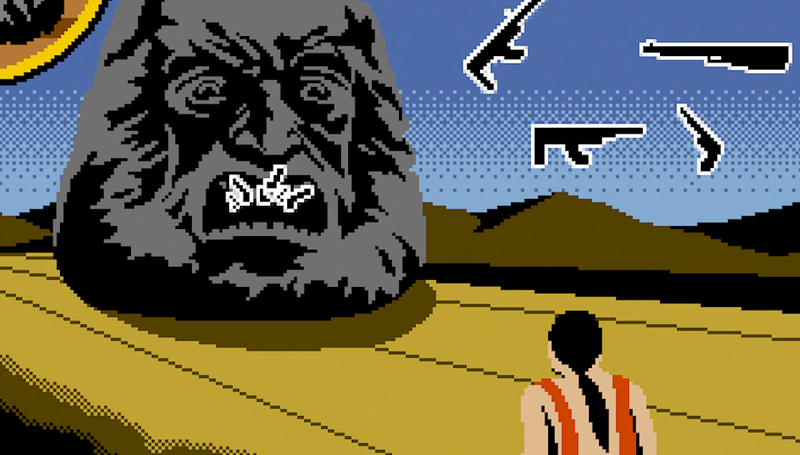 8-bit Zardoz rears its soothsaying stone head