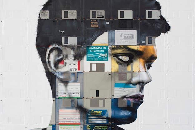 Floppy disk portraits remind us that one day we’ll be outdated and discarded too