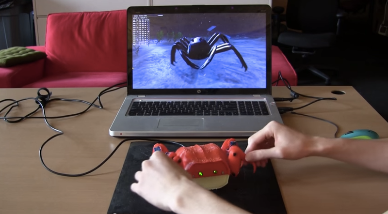 This crab-shaped controller will make you hungry for more anthropomorphic handsets