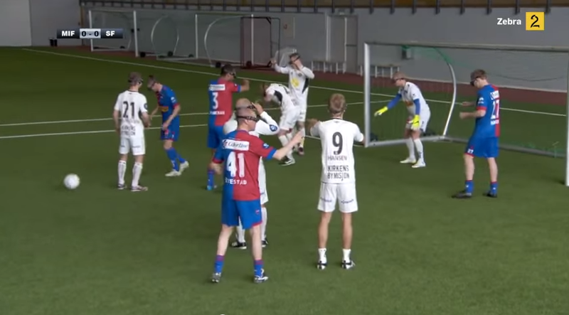 Turns out that playing real-life soccer as you would a videogame leads to hilarity