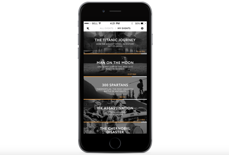 Timebound is a new app that will have you living out history in real time