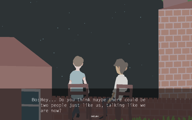 Conduct a starlit conversation in a new videogame vignette