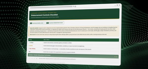 Disbursement Controls Checklist