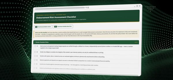 Disbursement Risk Assessment Checklist