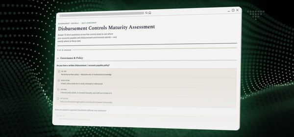Disbursement Controls Maturity Assessment