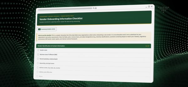 Vendor Onboarding Checklist
