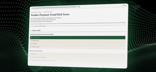 Vendor Payment Fraud Risk Score