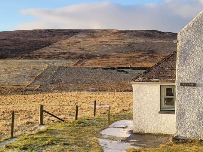 My connection to Shetland is where my mother is buried.