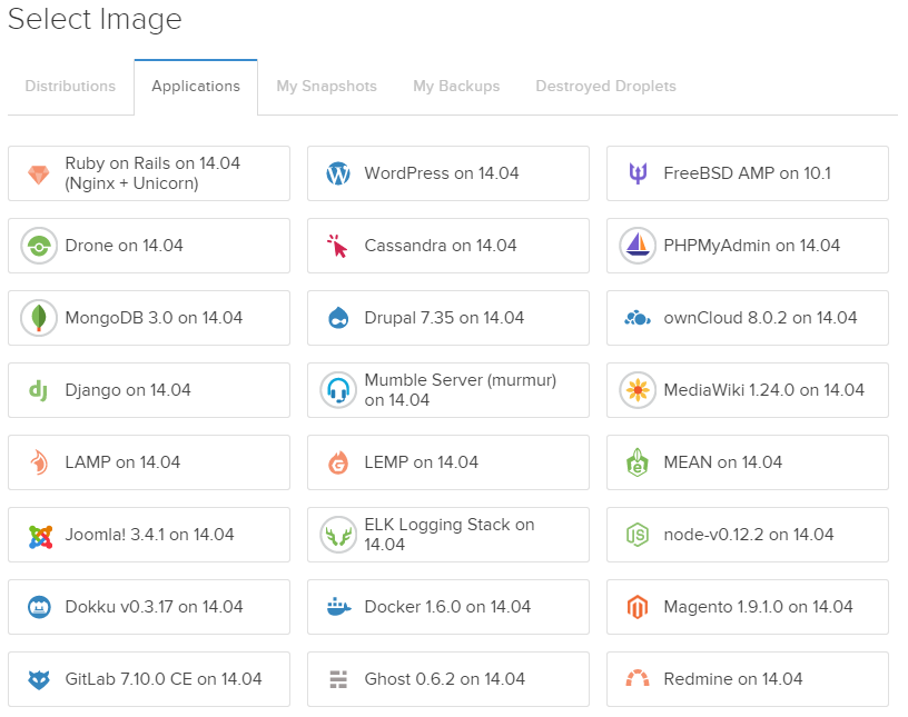 Images von DigitalOcean