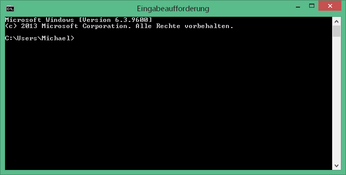 Die Eingabeaufforderung