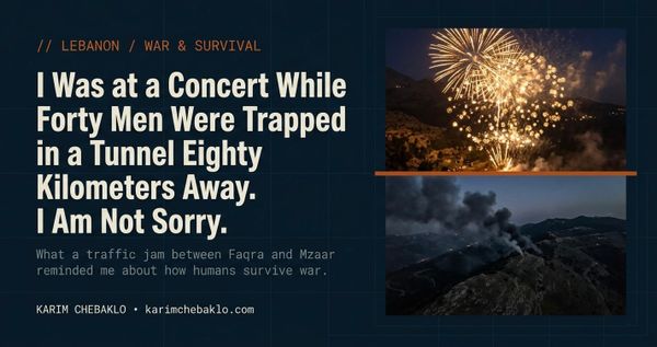 I Was at a Concert While Forty Men Were Trapped in a Tunnel Eighty Kilometers Away. I Am Not Sorry.