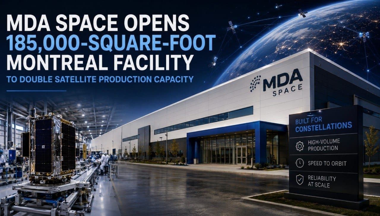 MDA Space Opens 185,000-Square-Foot Montreal Facility to Double Satellite Production Capacity
