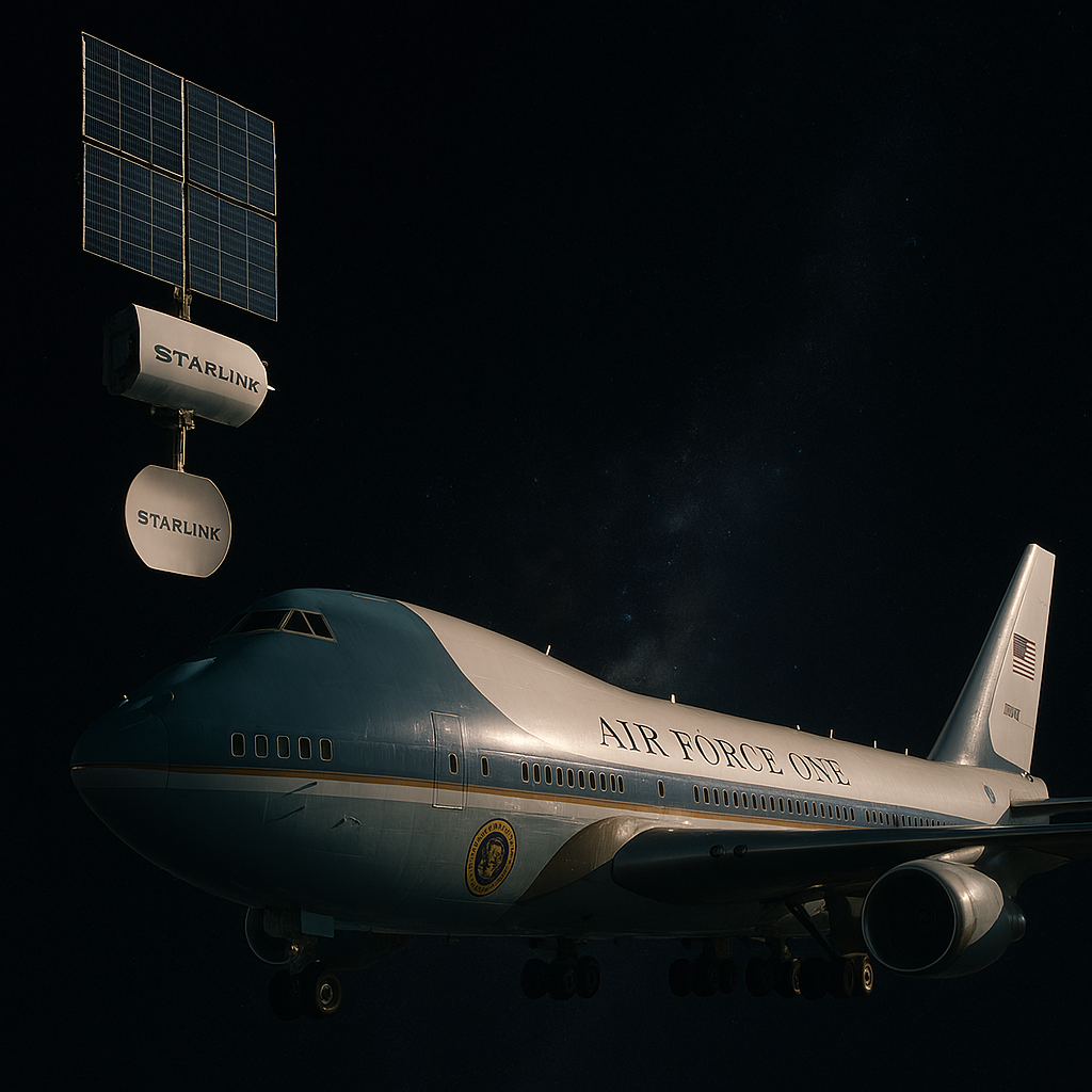SpaceX's Starlink Now Provides Internet to Air Force One, Marking Shift in Military Satellite Strategy